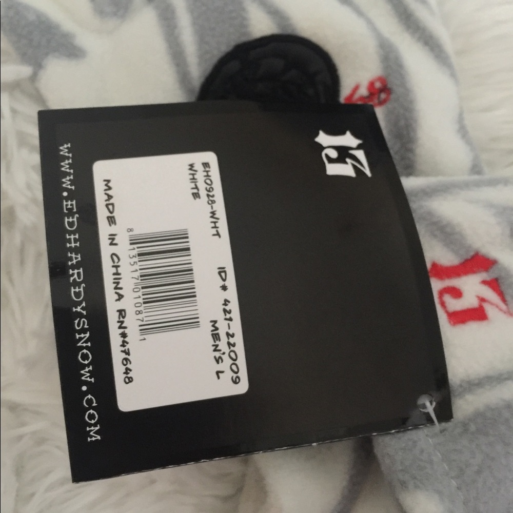 ED HARDY LIVE TO RIDE FLEECE GLOVES New Large - Picture 7 of 7